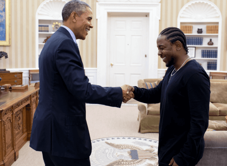 Kendrick Lamar Meets President Obama at The White House