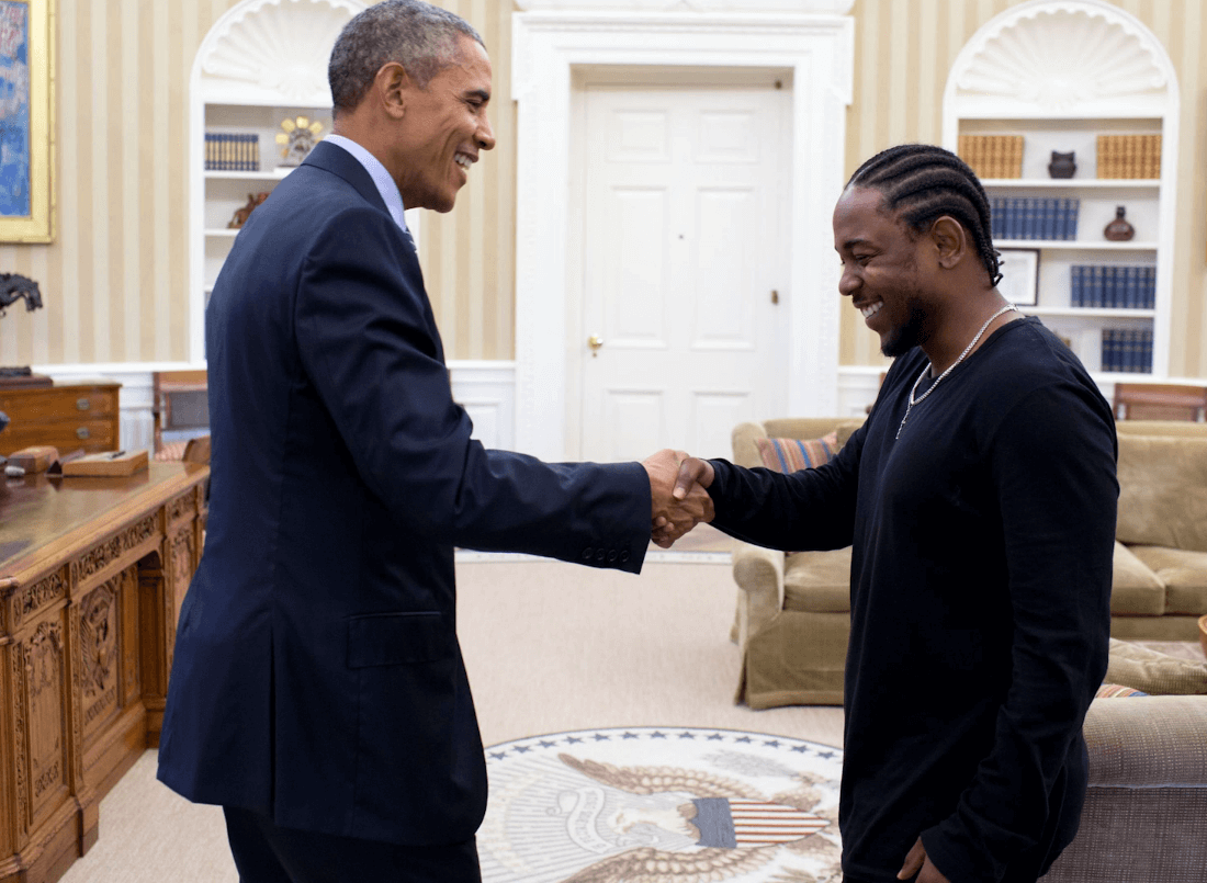 Kendrick Lamar Meets President Obama at The White House