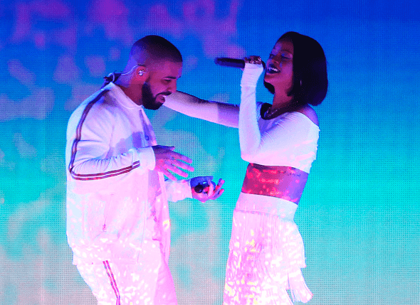Rihanna Performs with Drake & SZA at BRIT Awards