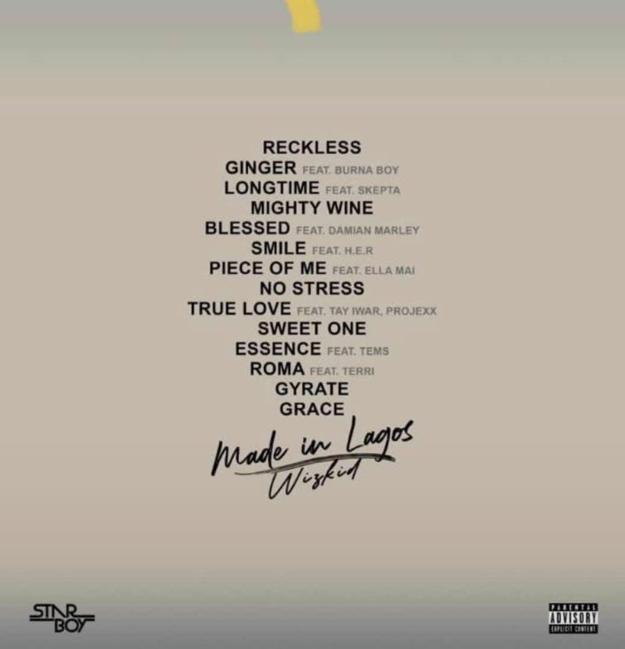 wizkid made in lagos tracklist