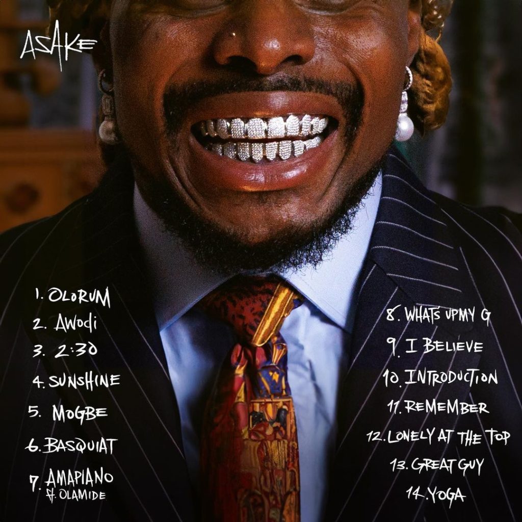 asake work of art tracklist