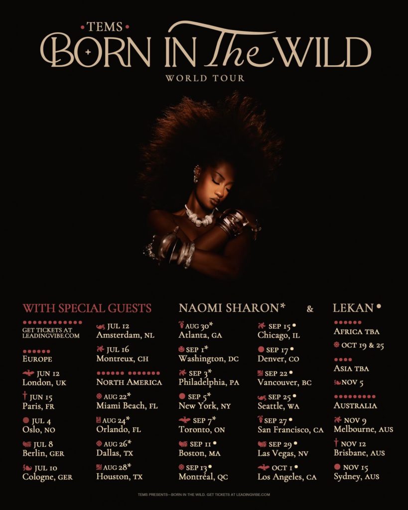 Tems born in the wild tour